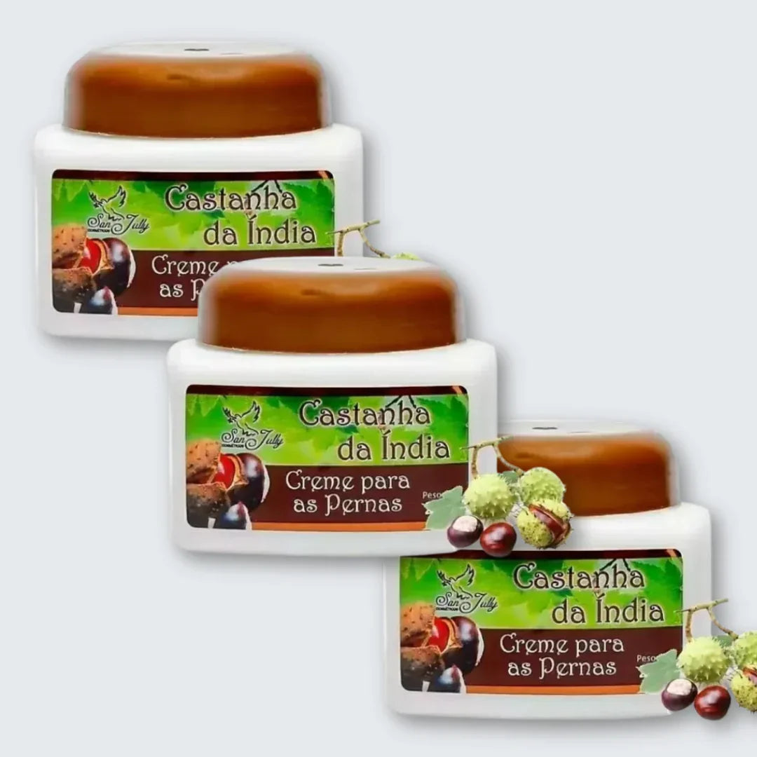 Creme para Má Circulação Castanha da India 240g - KIT COM 3 Unidades