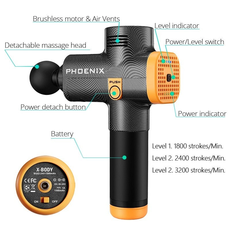 Massageador Phoenix A2 ® Original - Tela Led 20 velocidades